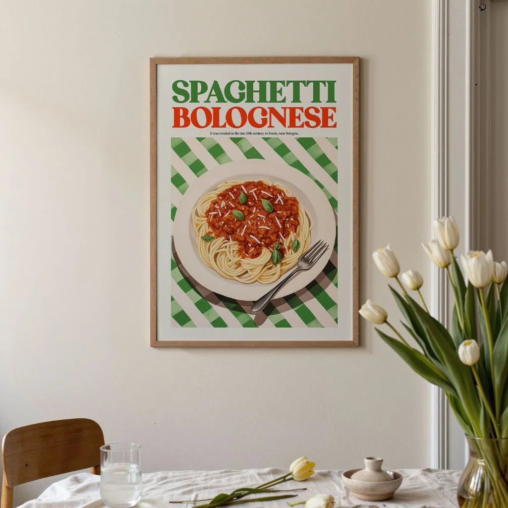 Klassischer Spaghetti Bolognese Poster