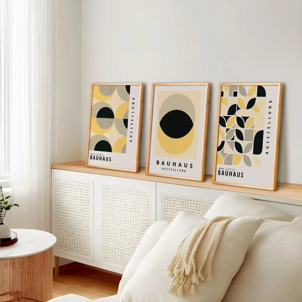 Bauhaus-Poster – Set aus 3 Stück „Dialog der Formen Weimar“
