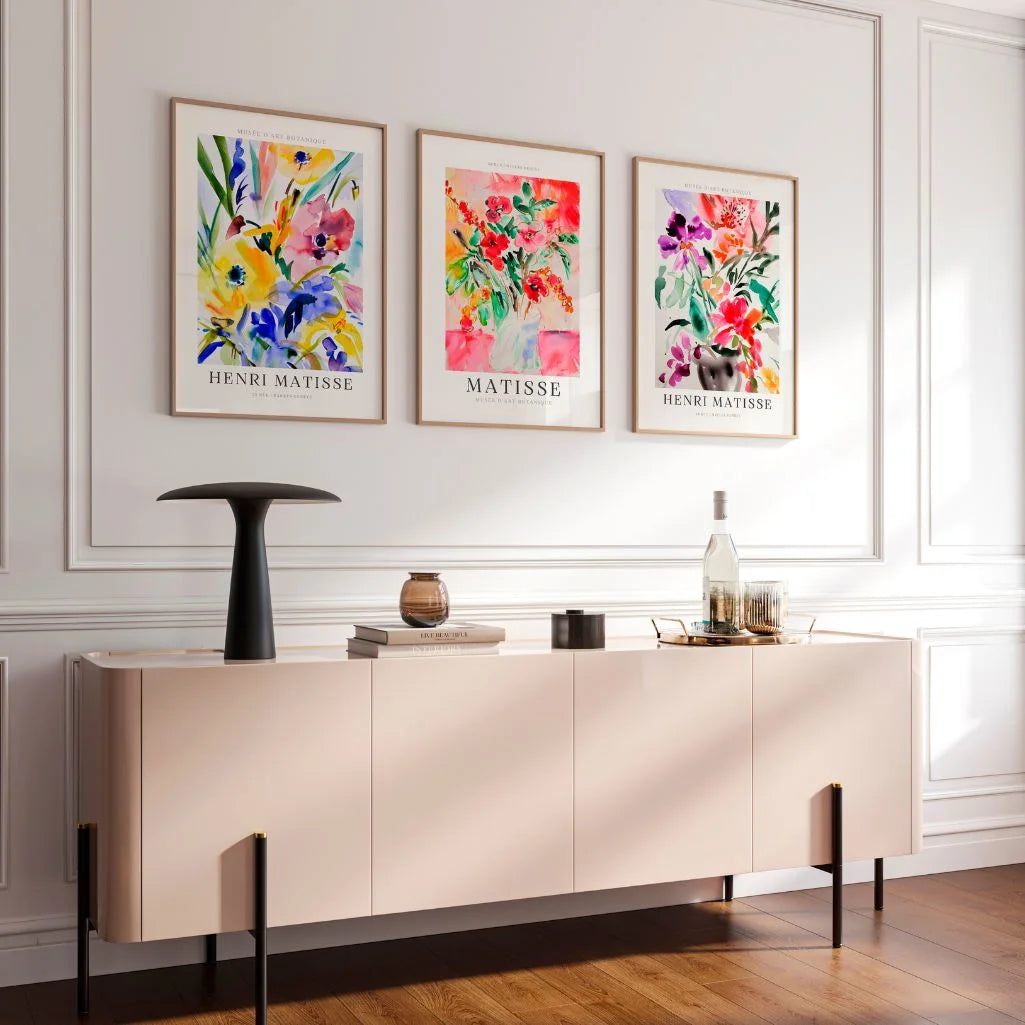 Henri-Matisse-Poster – Set aus 3 Stück „Heller Botanischer Garten”