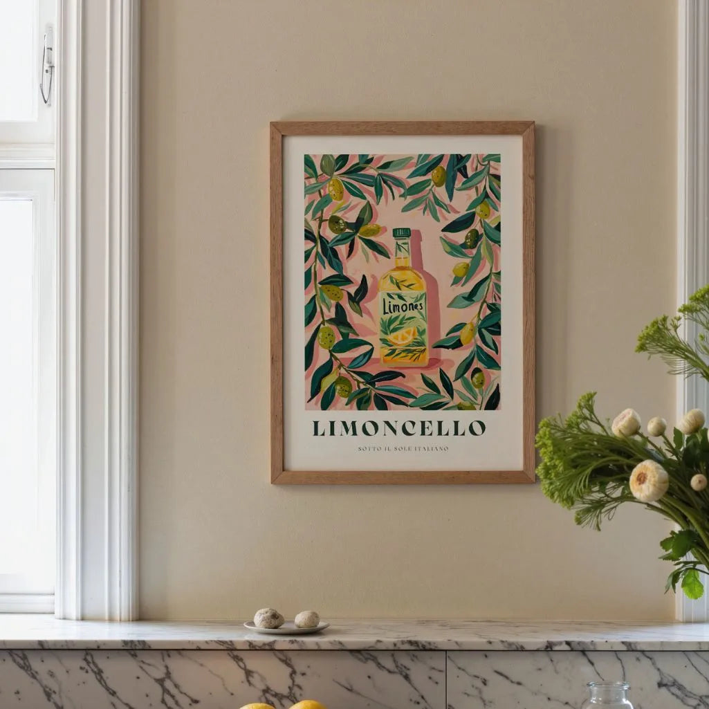 Limoncello-Flasche Poster