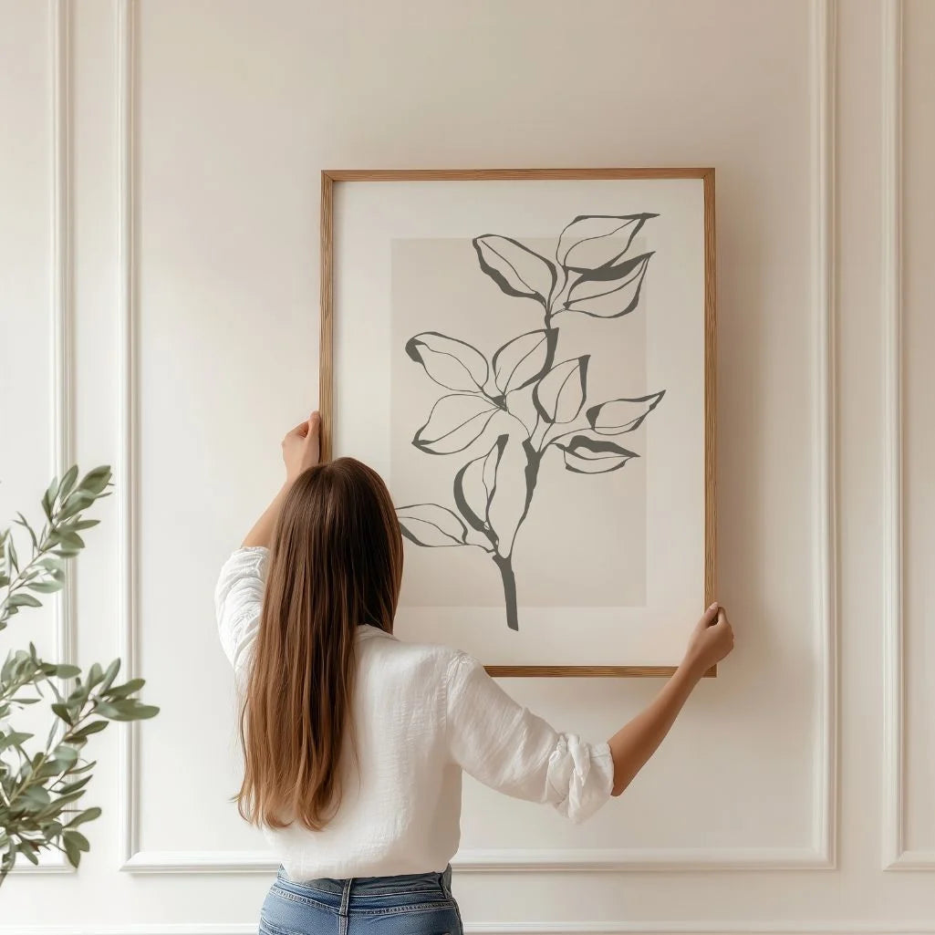 Lineares Poster „Ruhiger Zweig“