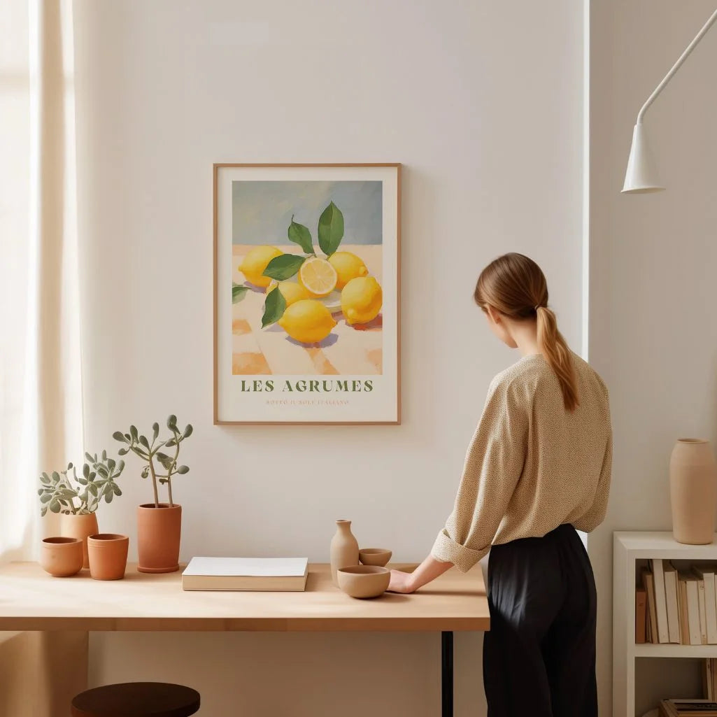 Les Agrumes Verde Zitronen Poster