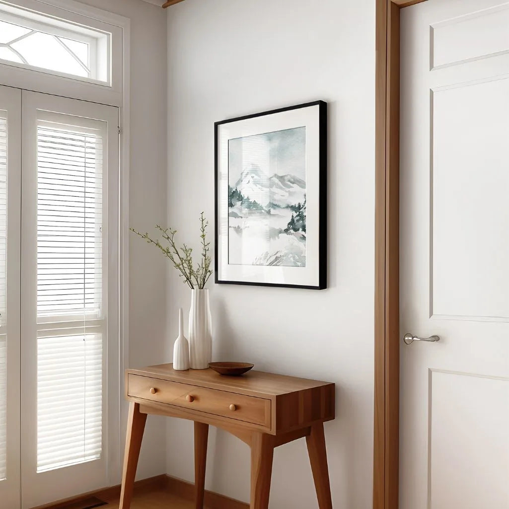 Poster „Winterliche Berggipfel“