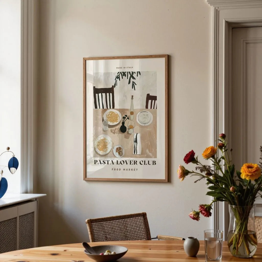 Poster mit italienischer Pasta