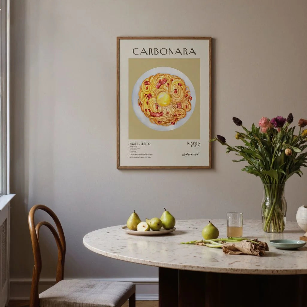 Carbonara Pasta Küchenposter