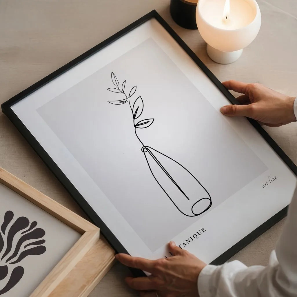 Poster mit botanischen Linien