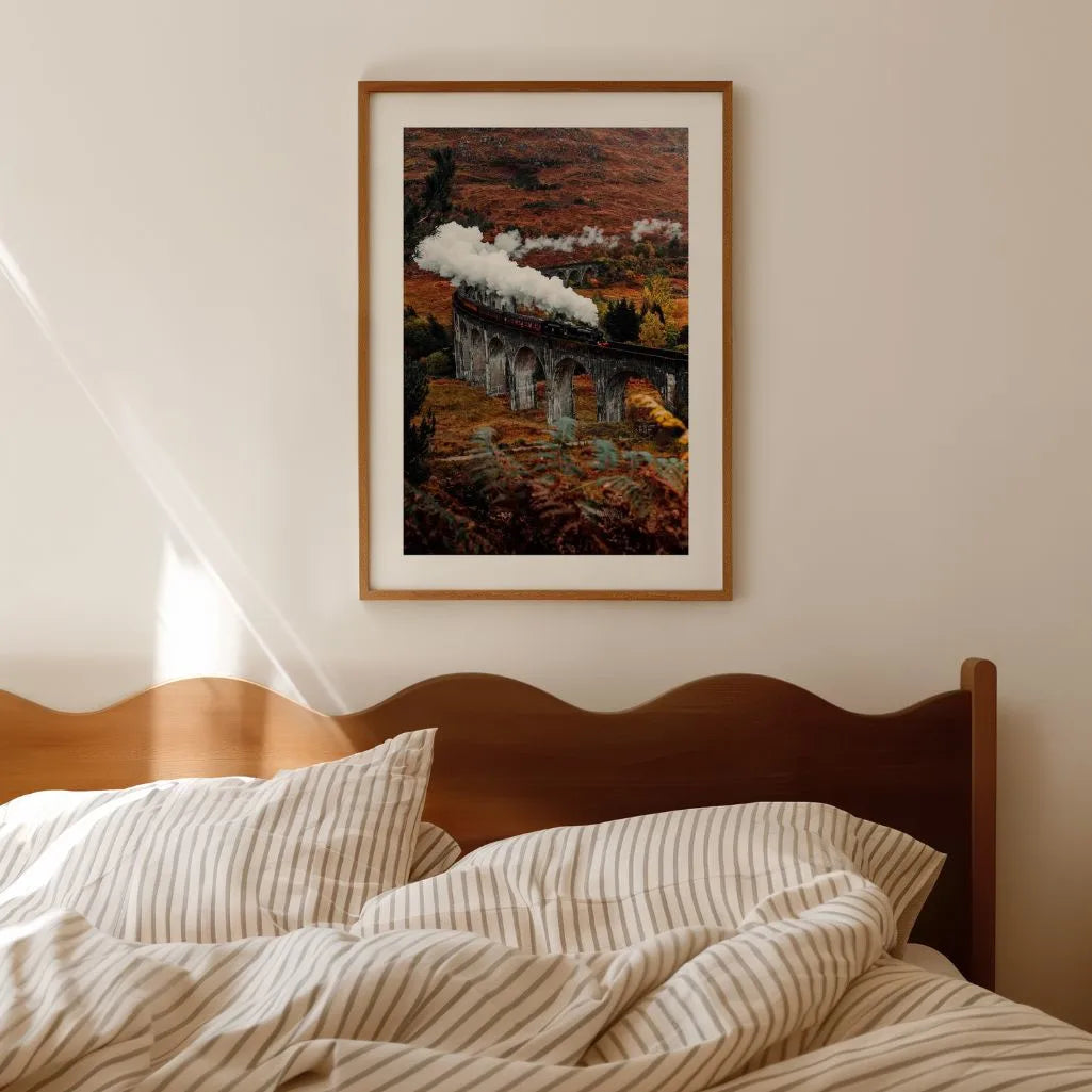 Retro-Poster „Zug auf dem Viadukt“