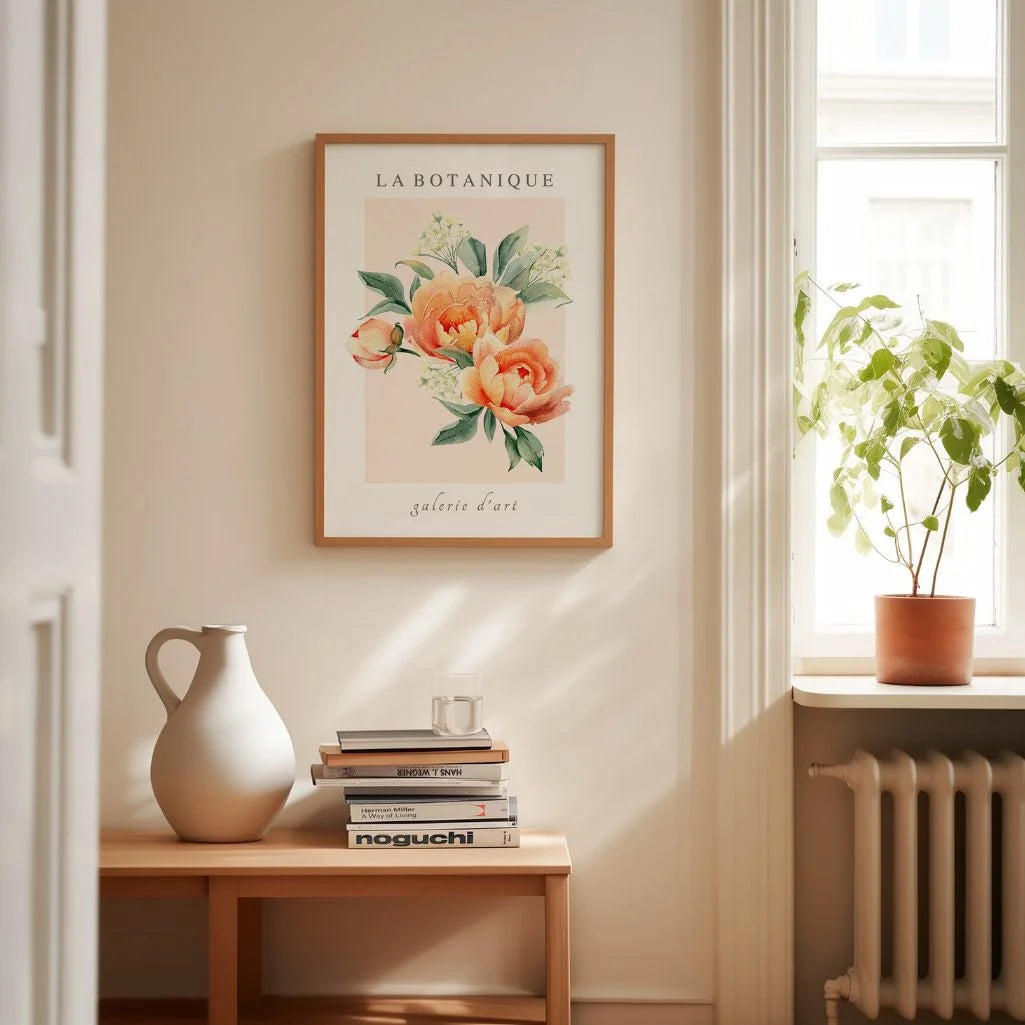 Pfirsichblüten-Aquarellposter