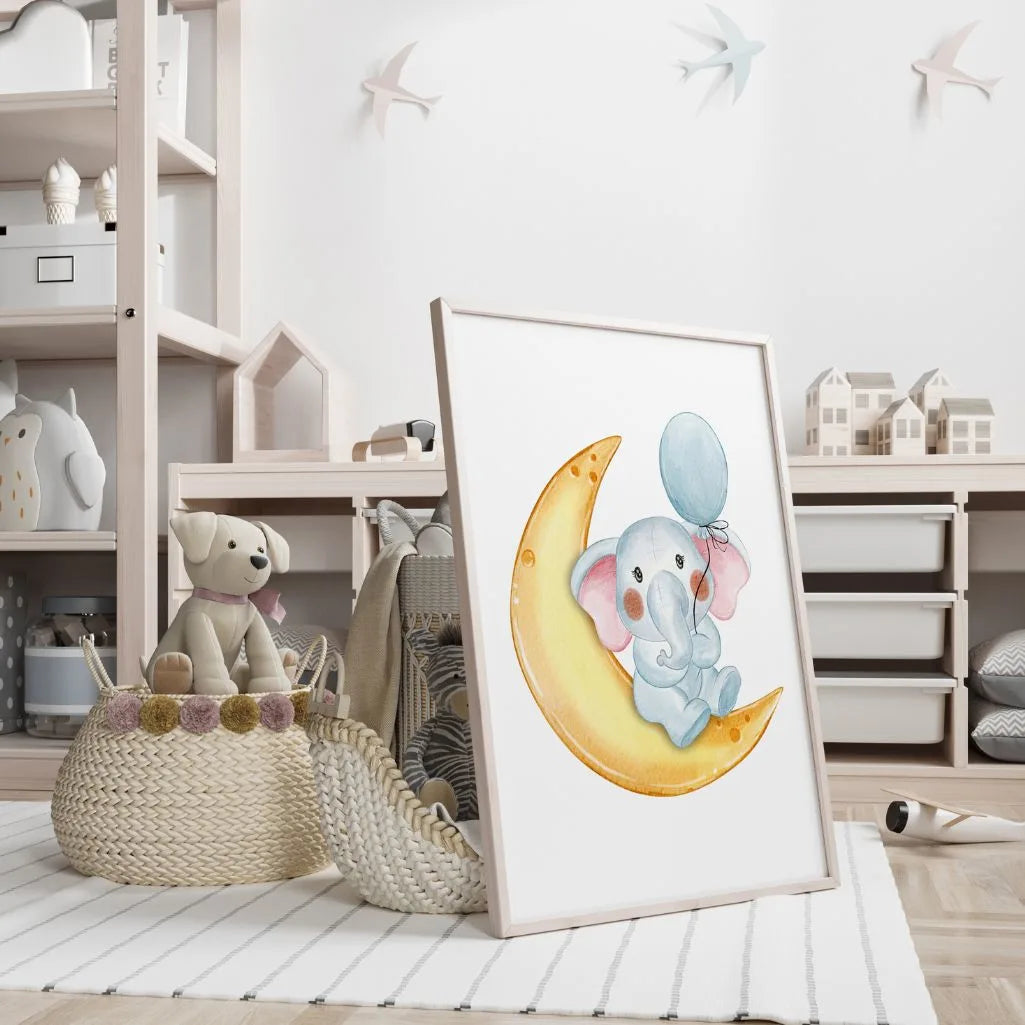 Elefant auf dem Mond Poster