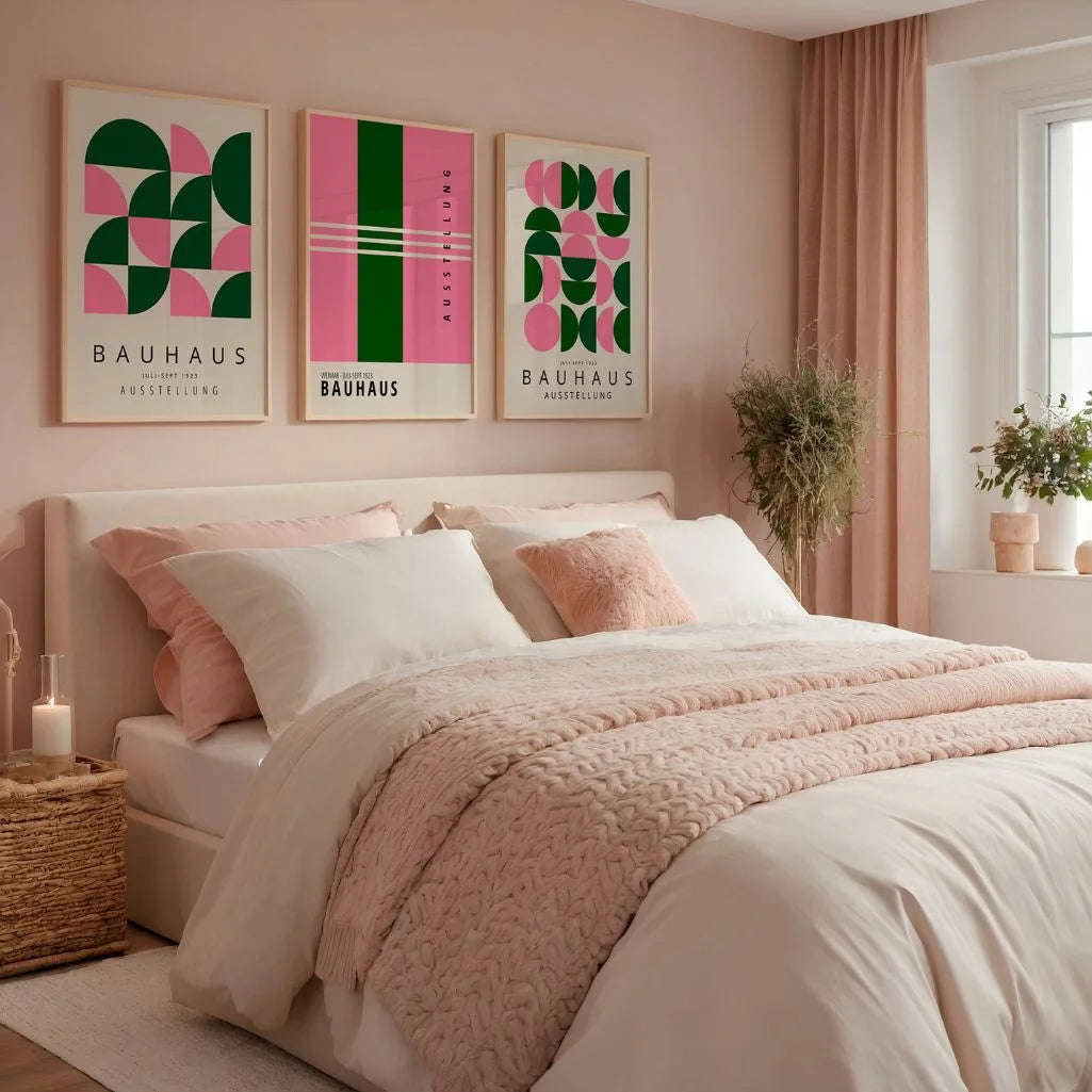 Bauhaus-Poster – Set aus 3 Stück „Farbiger Dialog Weimar“
