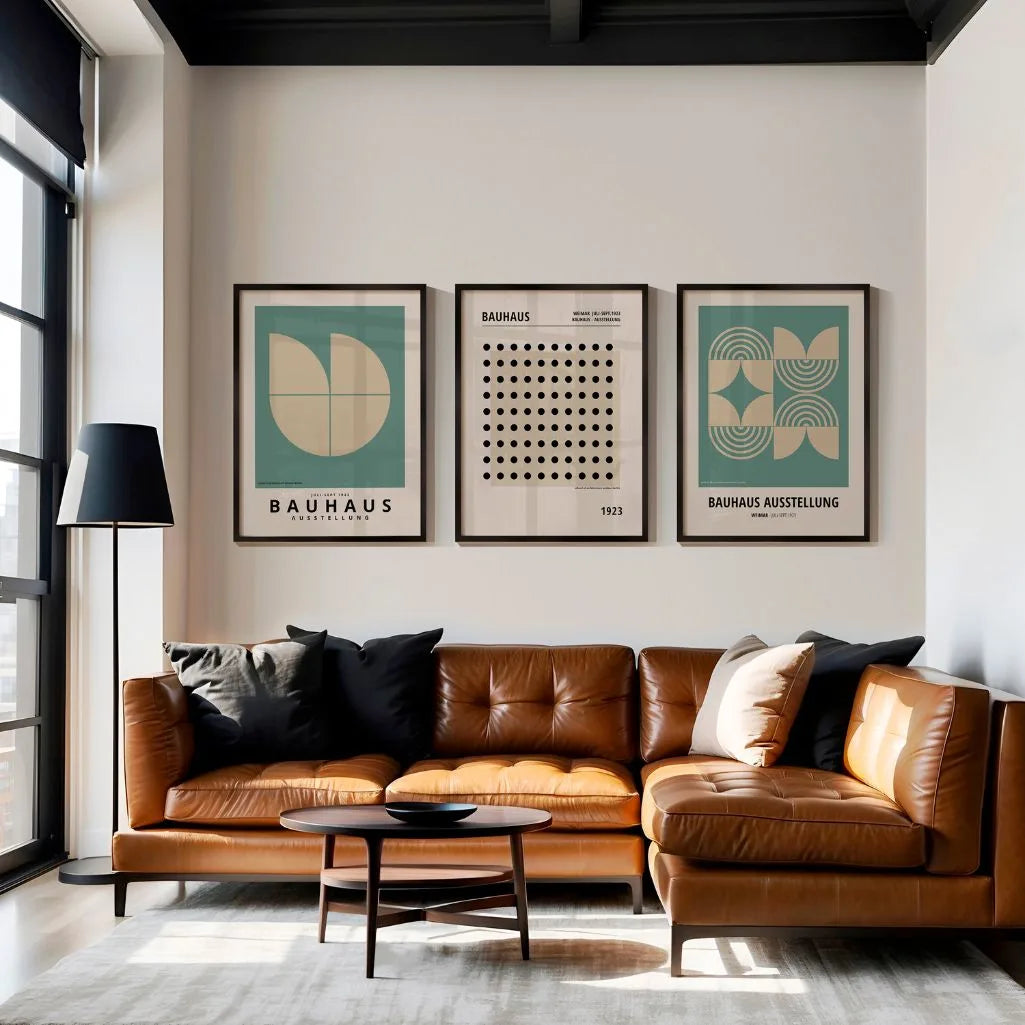 Bauhaus-Poster – Set aus 3 Stück „Rhythmus und Ordnung 1923“
