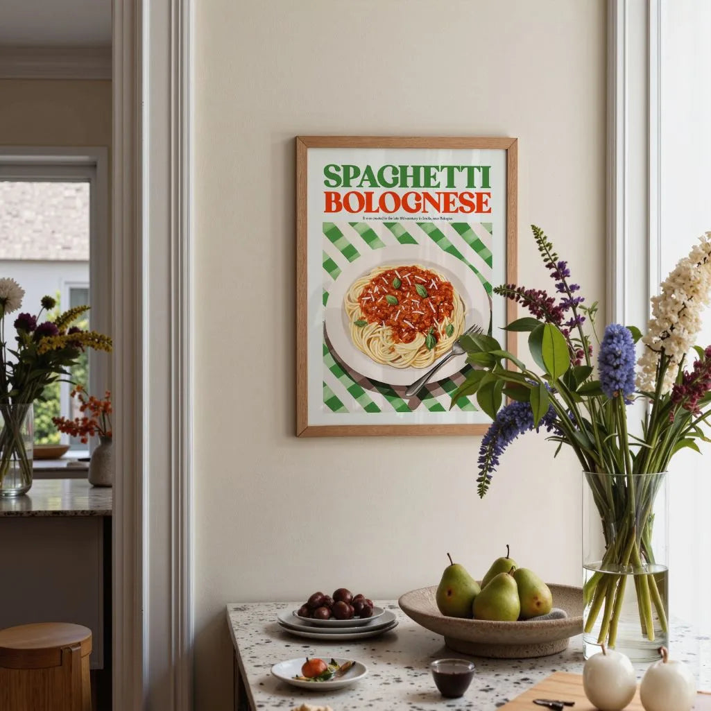 Klassischer Spaghetti Bolognese Poster