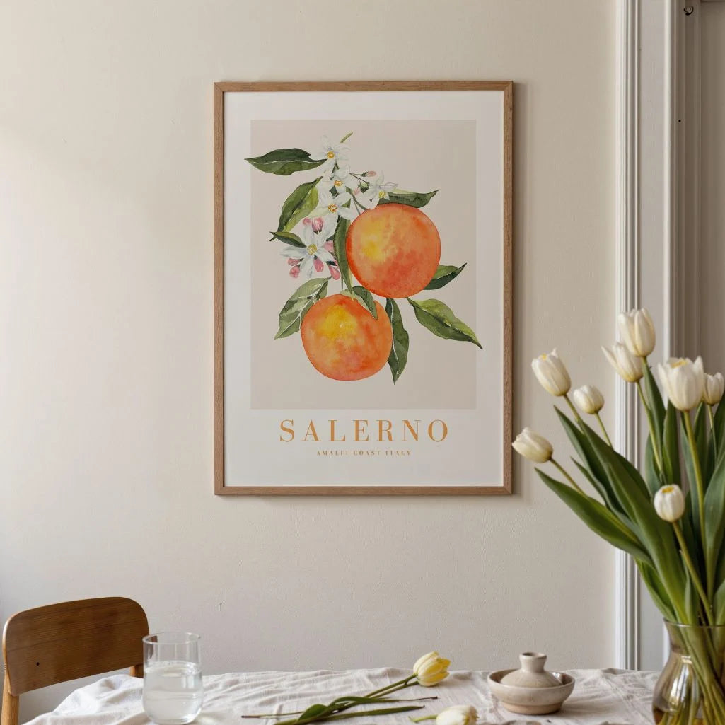 Salerno Citrus Illustration Poster