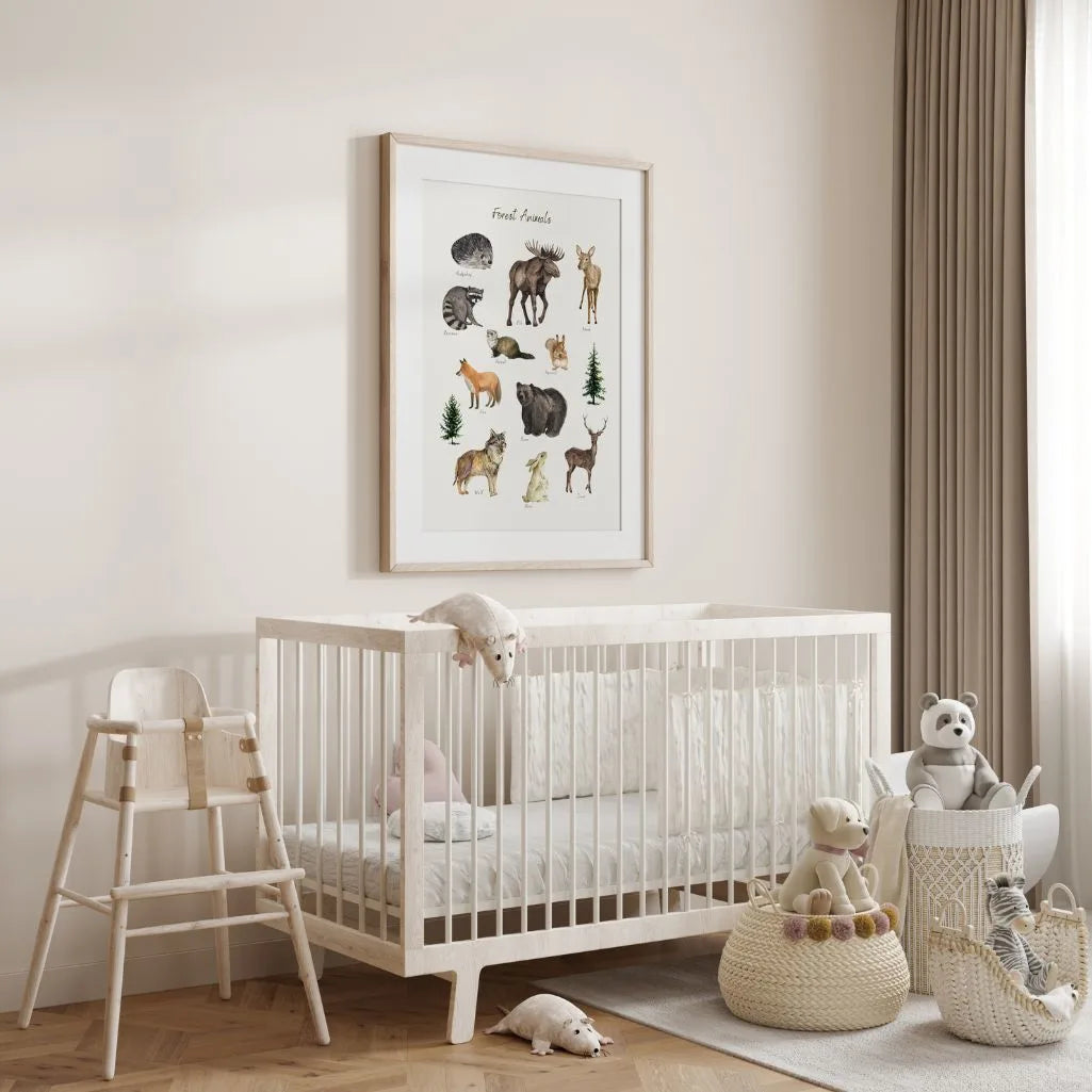 Poster mit Waldtieren