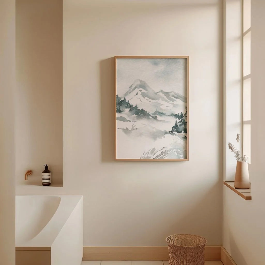 Poster „Winterliche Berggipfel“