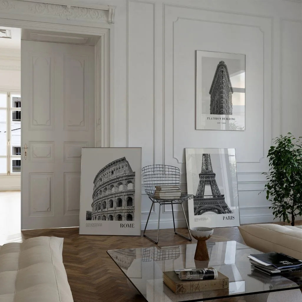 Schwarzweiß City-Architektur – Poster Set (3er)