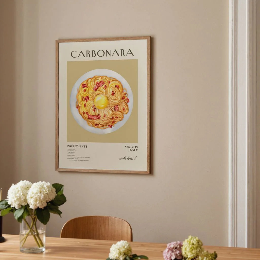 Carbonara Pasta Küchenposter