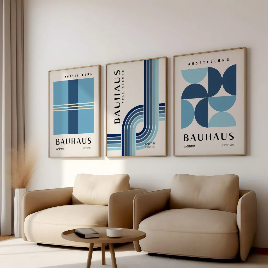 Bauhaus-Plakate – 3er-Set „Rhythmus von Weimar“