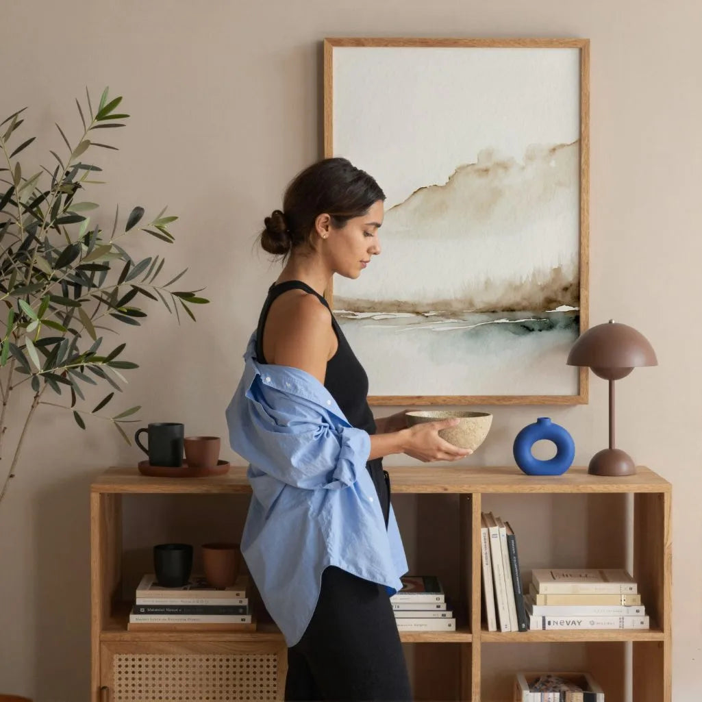 Aquarell-Poster „Nebeliger Weltraum“