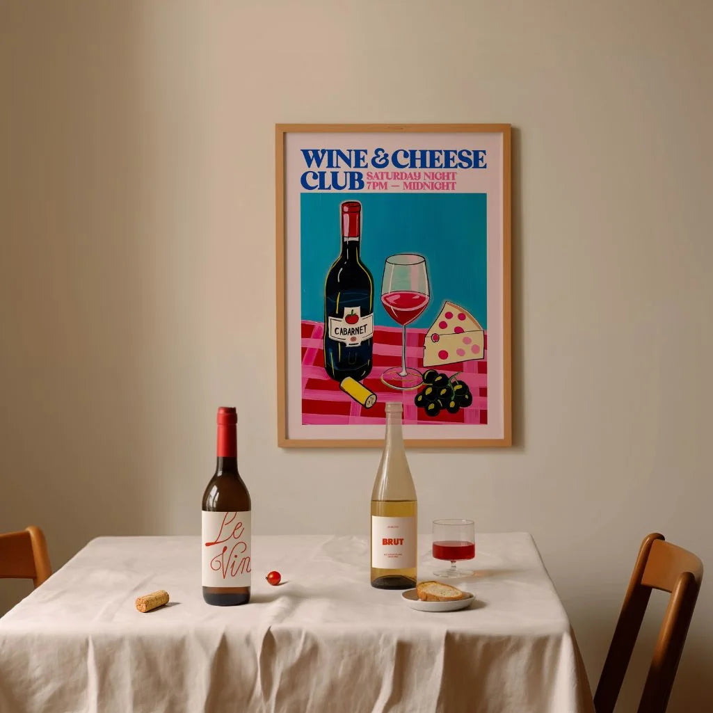 Wein-Käse Club Poster