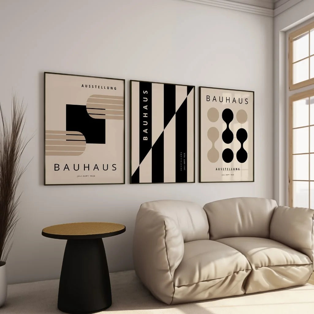 Bauhaus-Poster – Set aus 3 Stück „Stille der Form Weimar“
