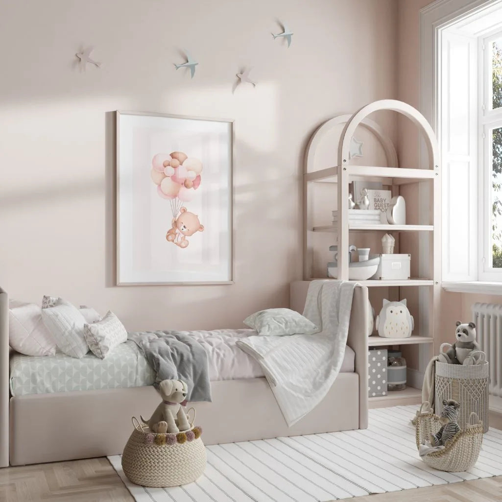 Teddybär mit Luftballons Poster