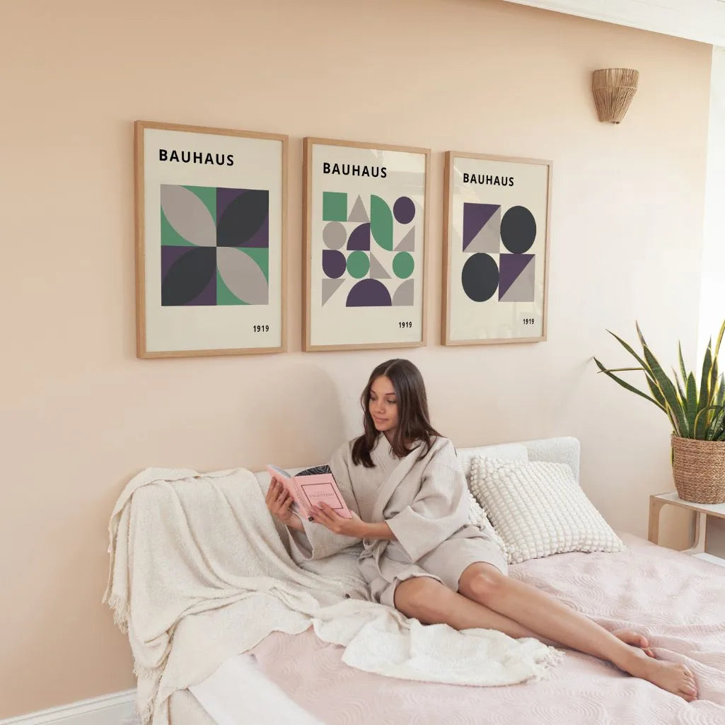 Bauhaus-Poster – Set mit 3 Stück „Komposition 1919“ 