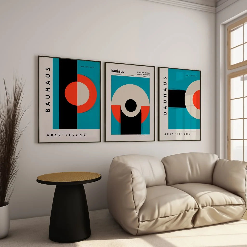 Bauhaus Geometrie – Poster Set (3er)