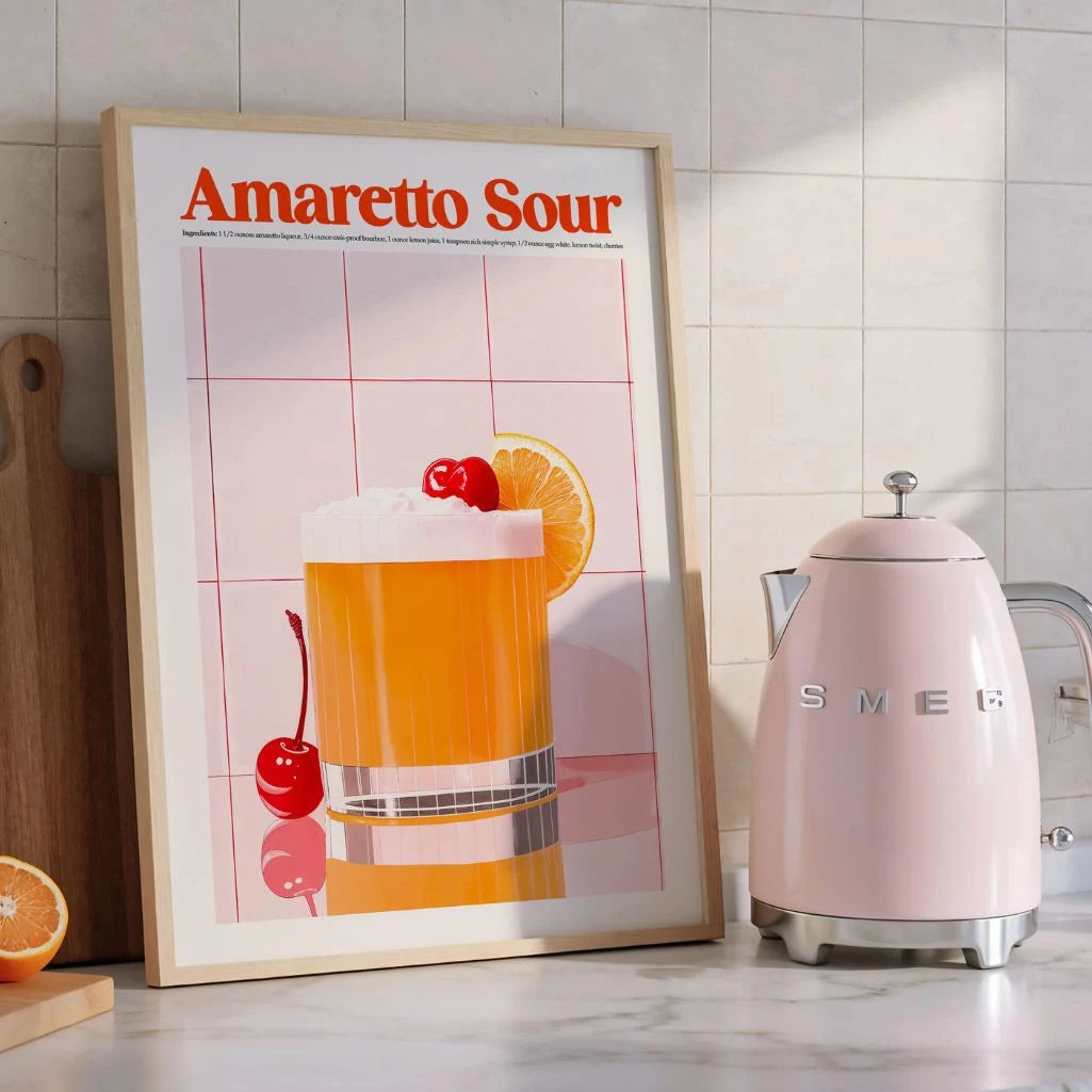 Amaretto Sour Cocktail Poster