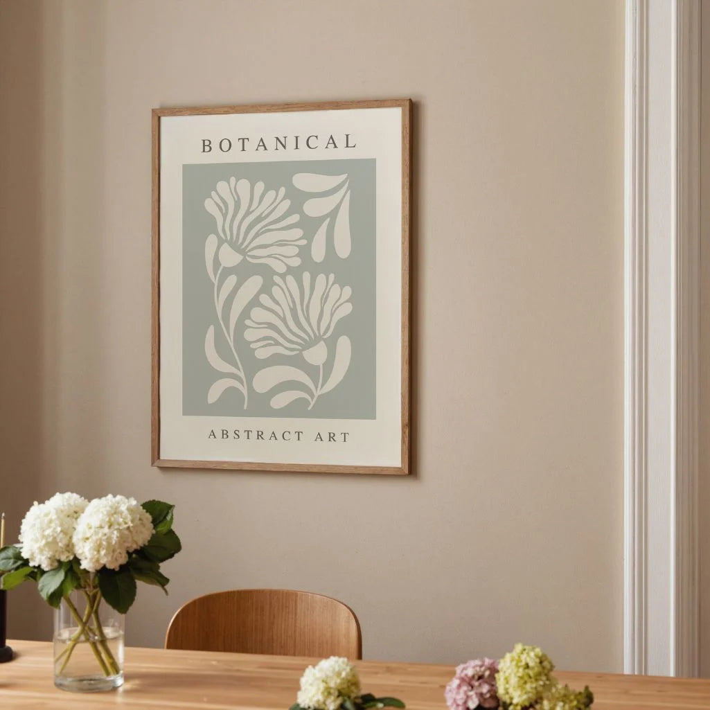Poster mit botanischen Blumen