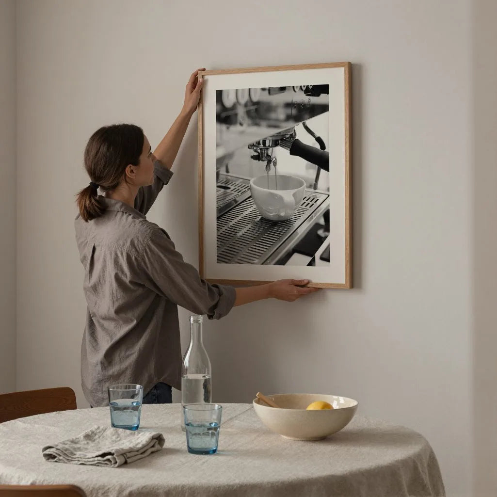 Fotoposter für Kaffeemaschinen