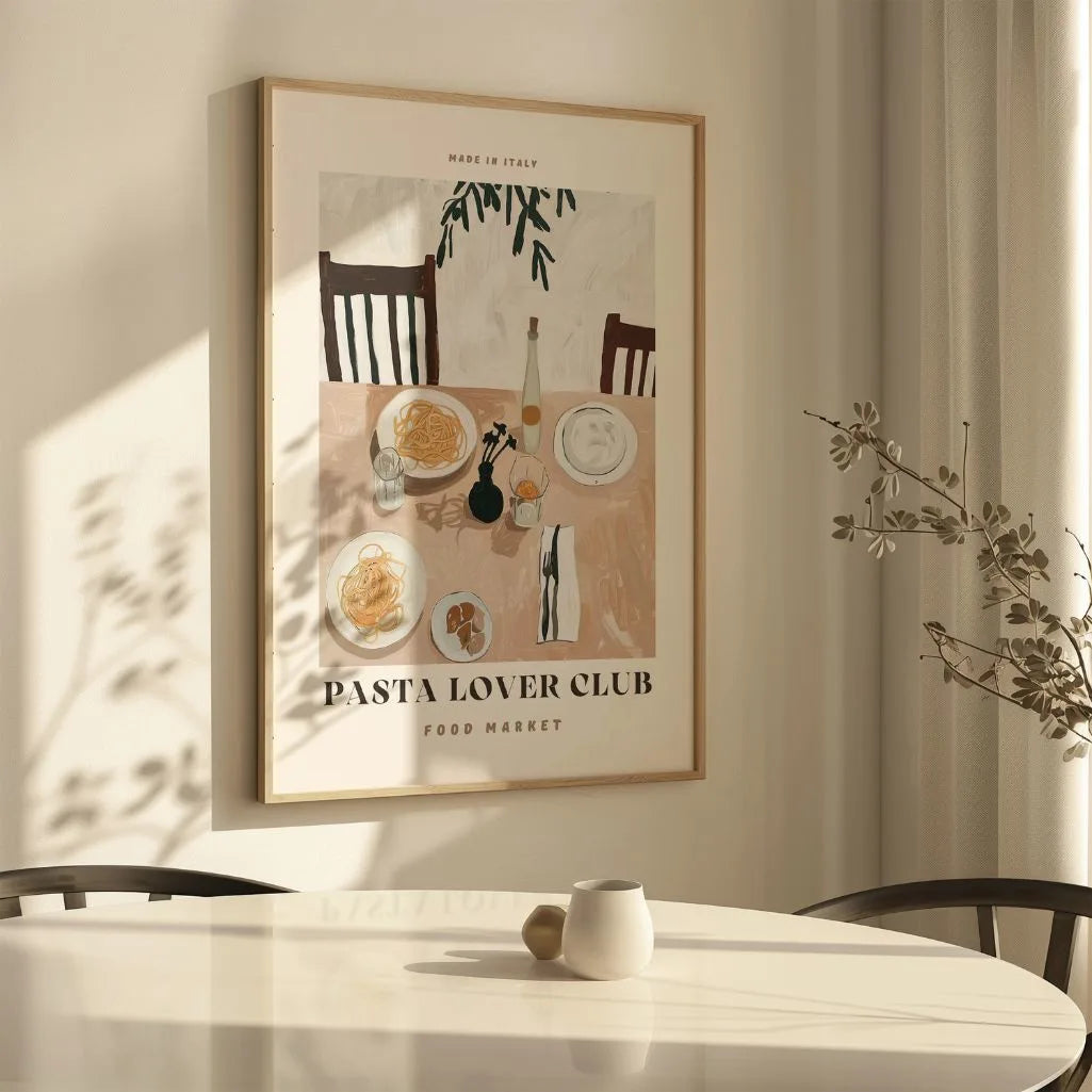 Poster mit italienischer Pasta