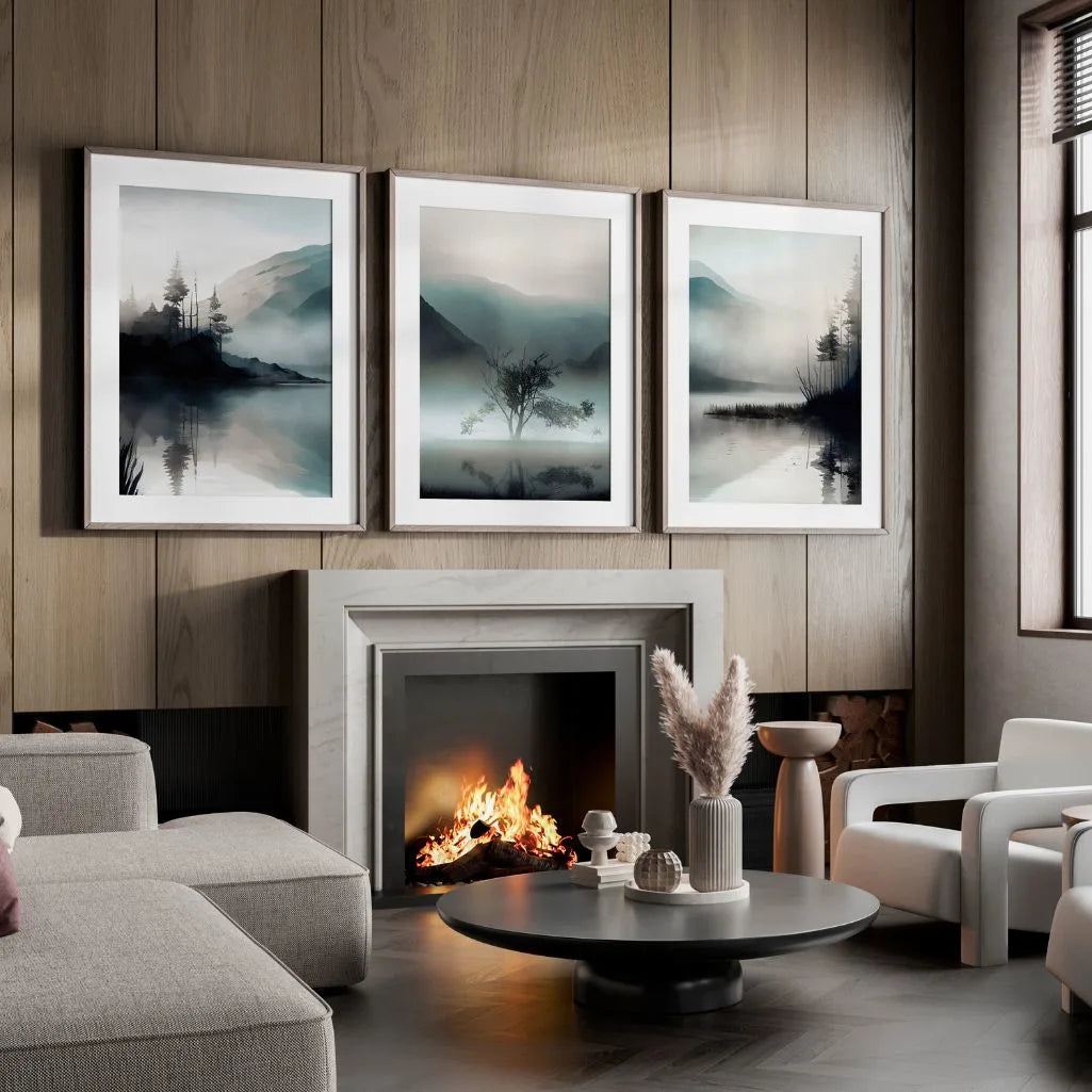 Neblige Landschaften – Poster Set (3er)