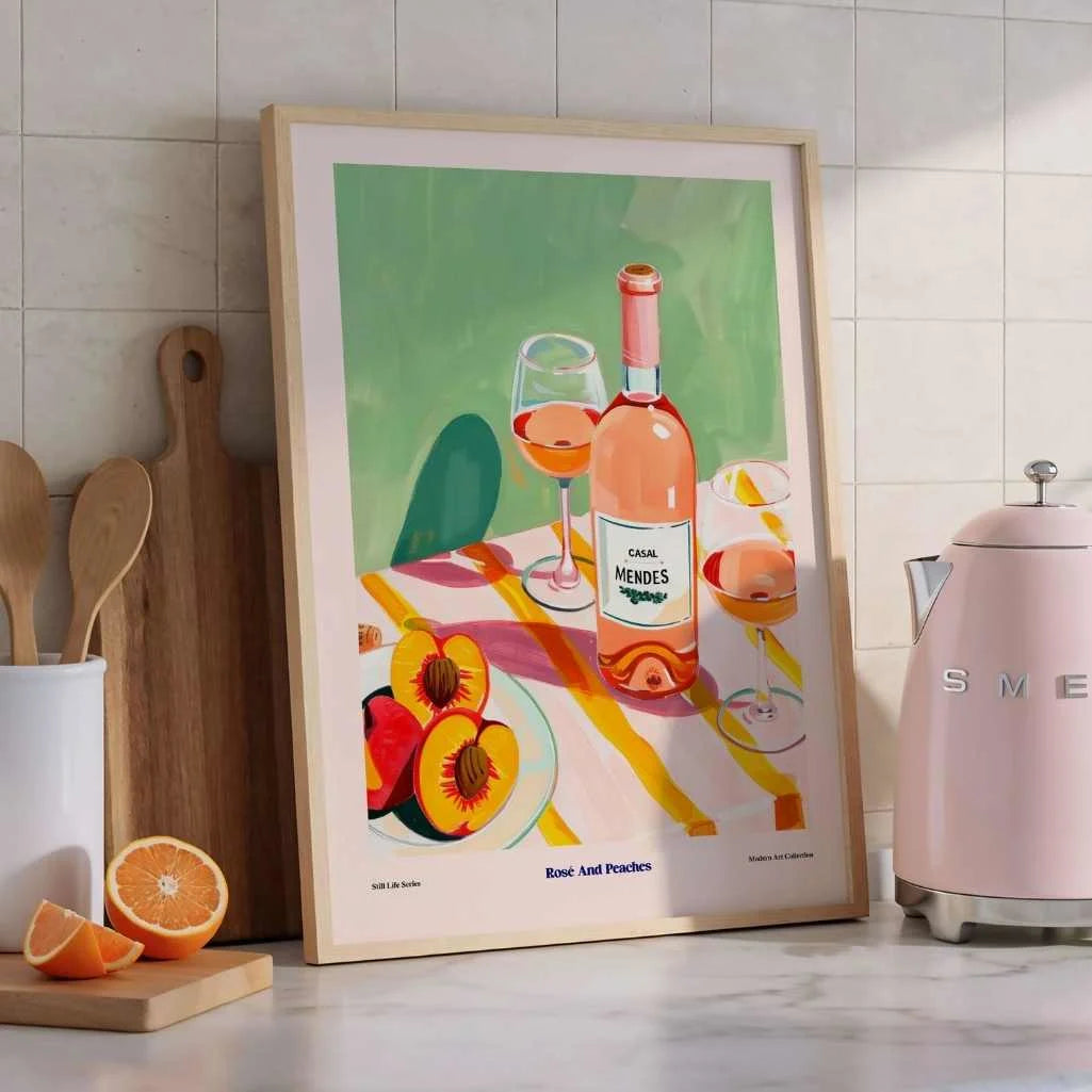 Rosé- und Pfirsich-Poster