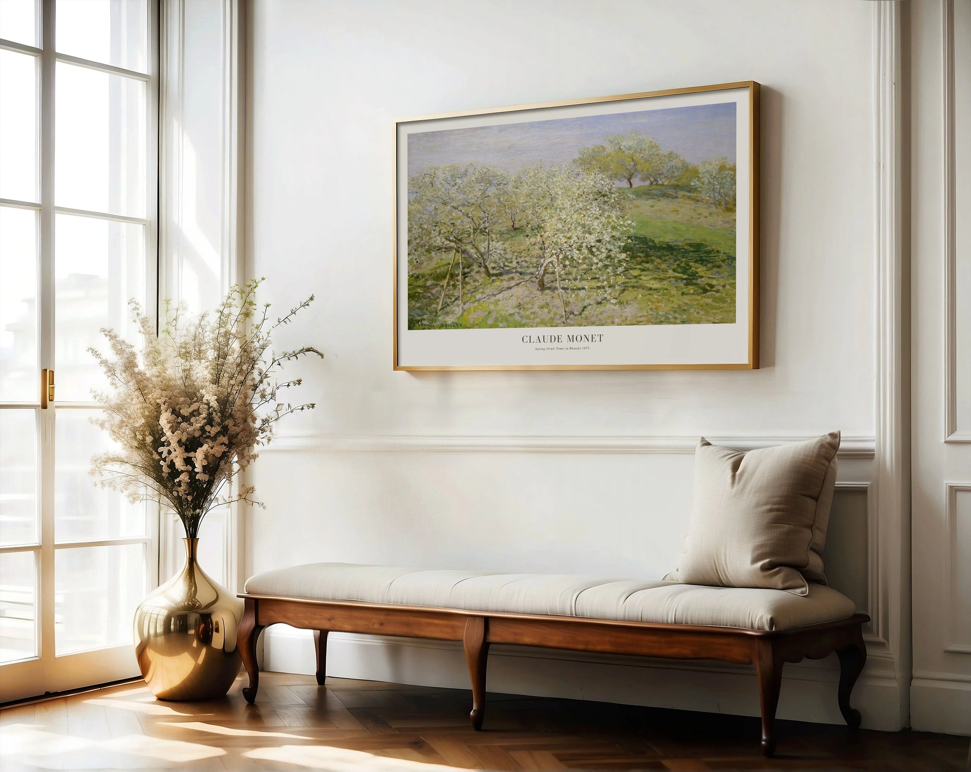 Claude Monet – Frühling (Blühende Obstbäume) Poster