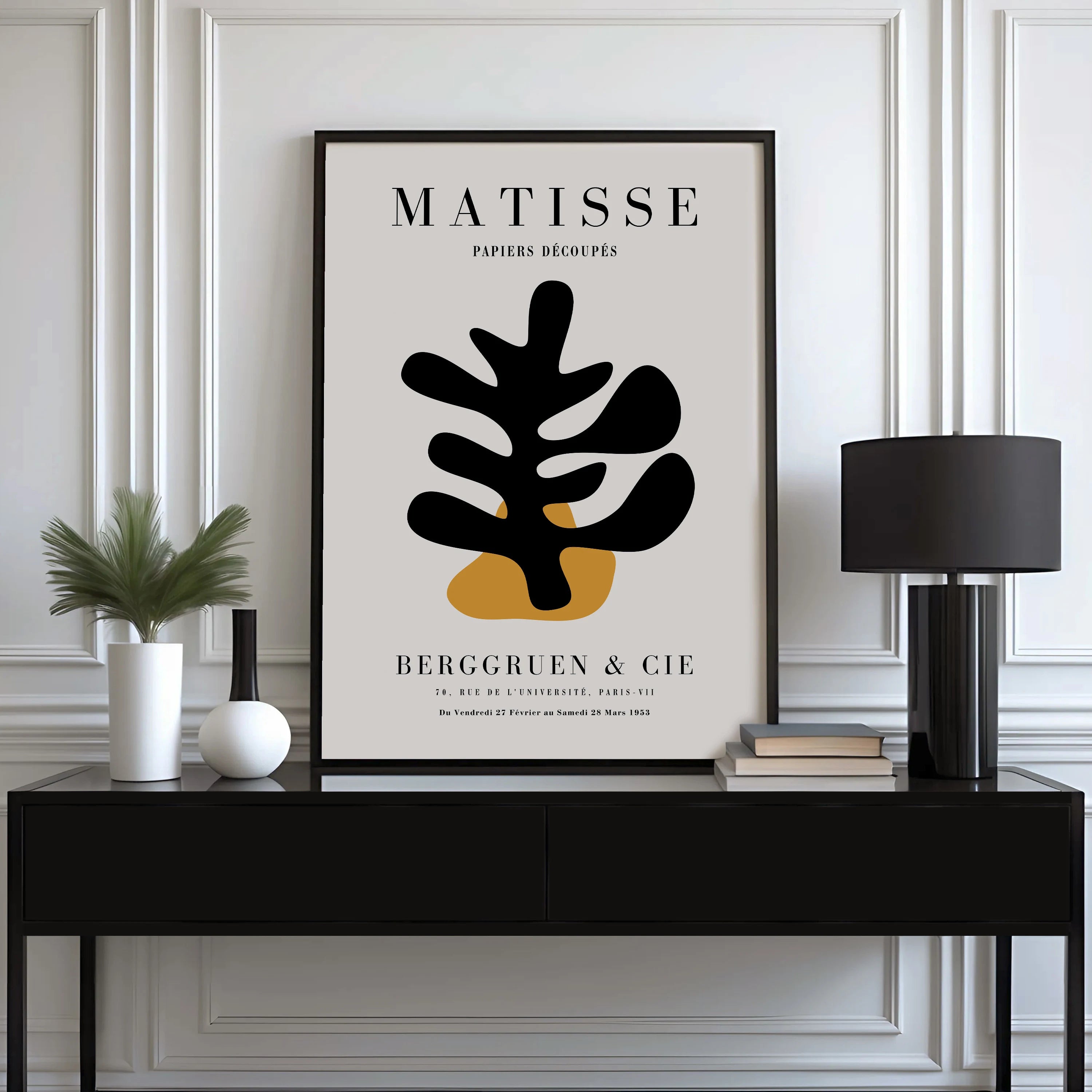 Matisse Schwarz Gold Motiv Poster