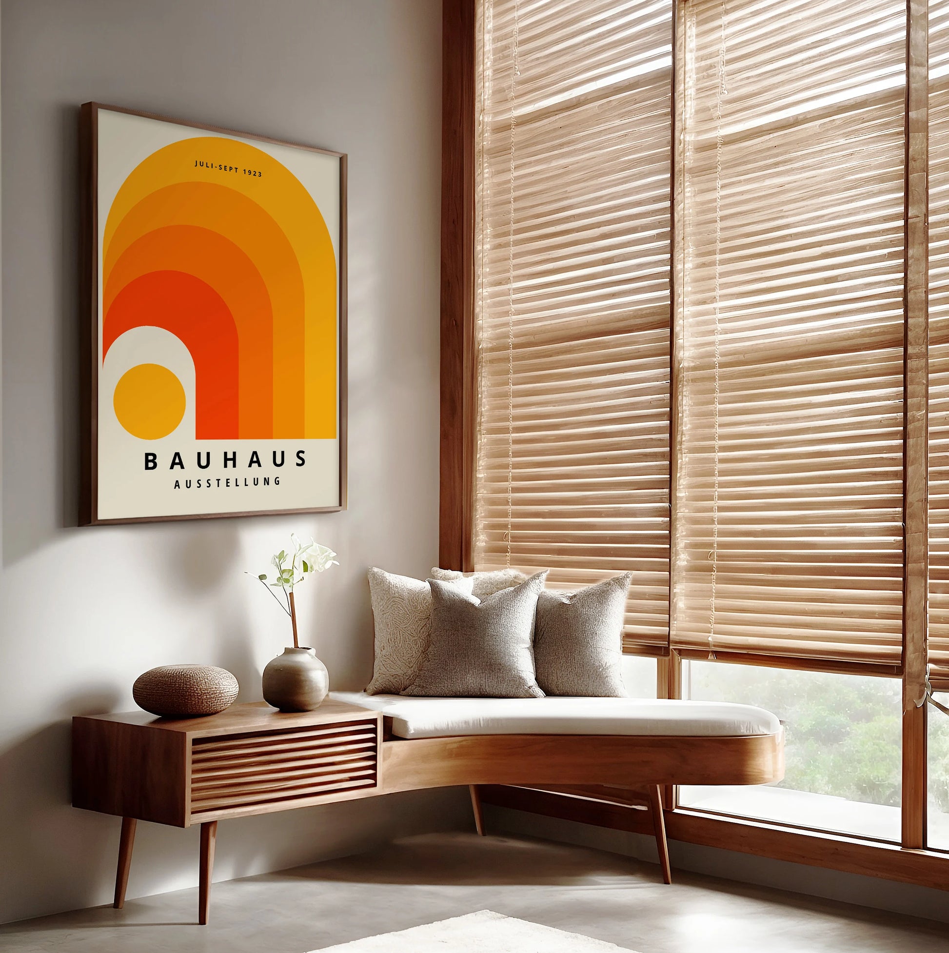 Bauhaus Oranger Regenbogen Poster