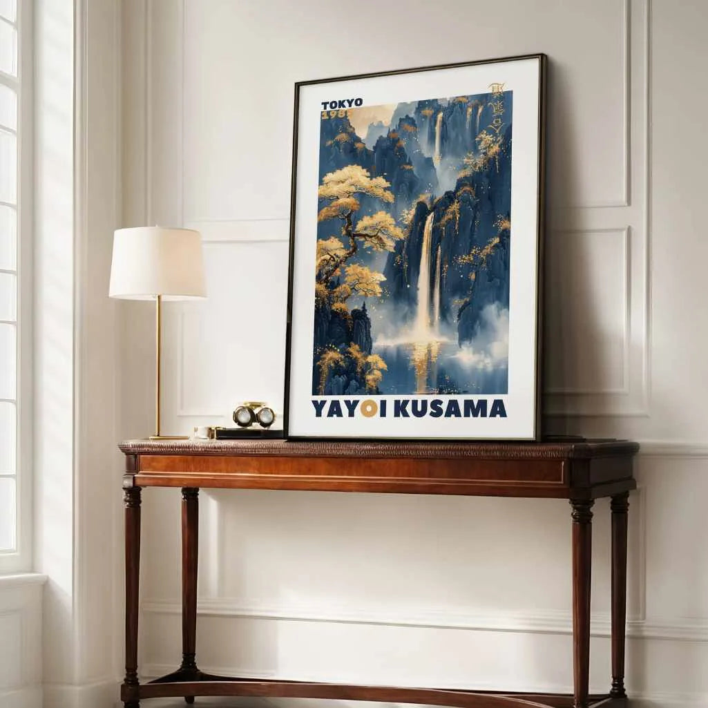 Yayoi Kusama – Goldener Bergwasserfall