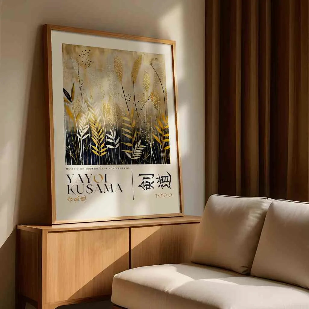 Yayoi Kusama – Poster mit Goldenen Naturmotiven