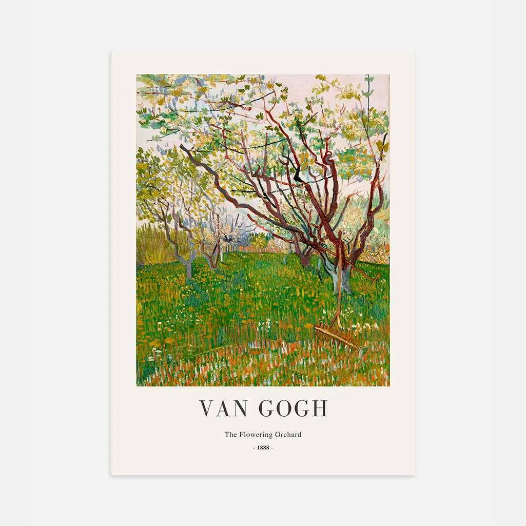 Vincent van Gogh – Blühender Obstgarten Poster, 1888