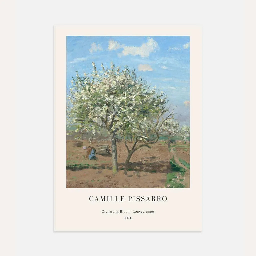 Camille Pissarro – Obstgarten in Blüte, Louveciennes Poster 1872
