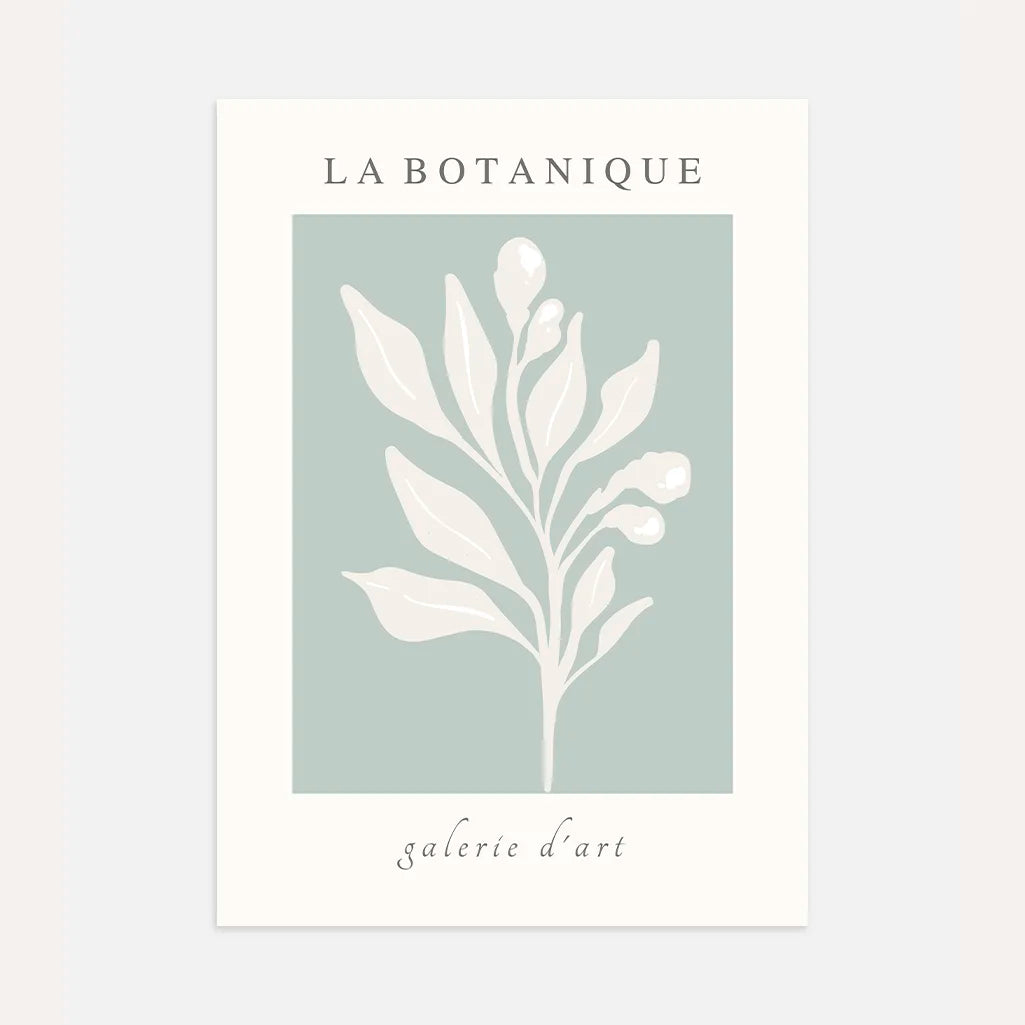  abstraktes botanisches zweig poster grün beige moderne minimalistische wandkunst