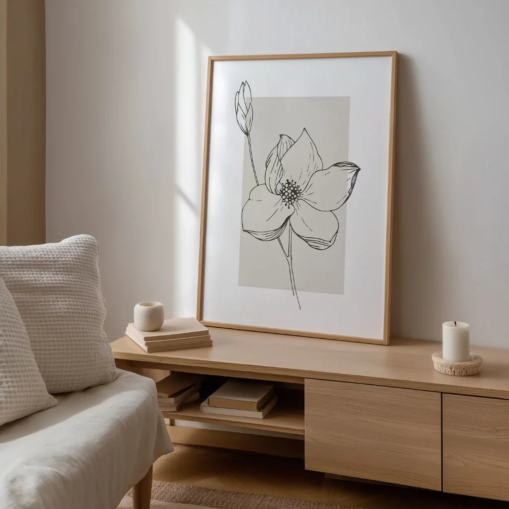 anemone floral poster gallery wall modern botanical decor