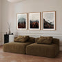 Autumn mountain landscape poster set in living room natural wall decor