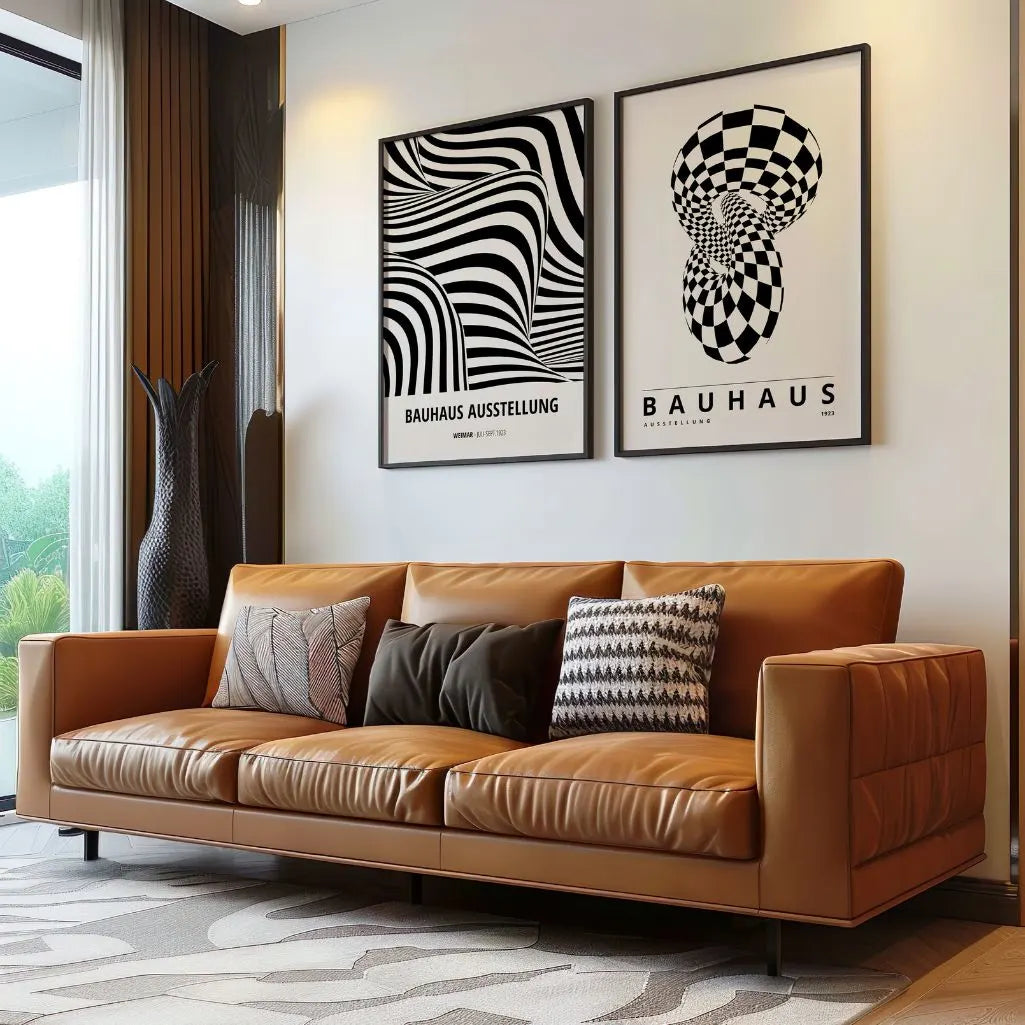 bauhaus poster set 2 living room wall decor