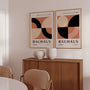 bauhaus terracotta poster set 2 gallery wall decor