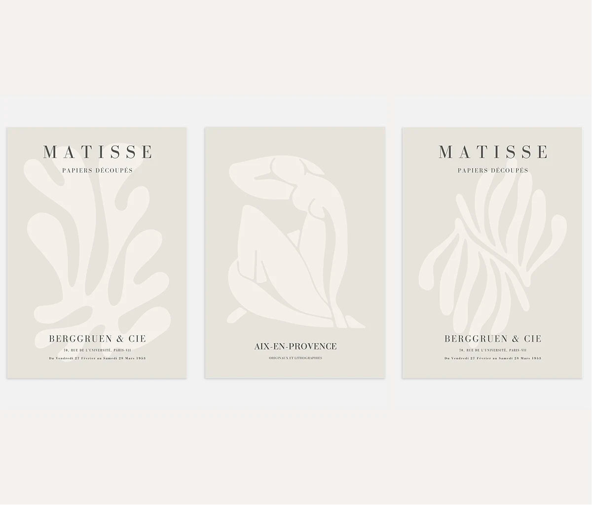 beige minimalist poster set neutral wall art