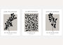 black botanical silhouette poster set wall art for living room decor beige tones