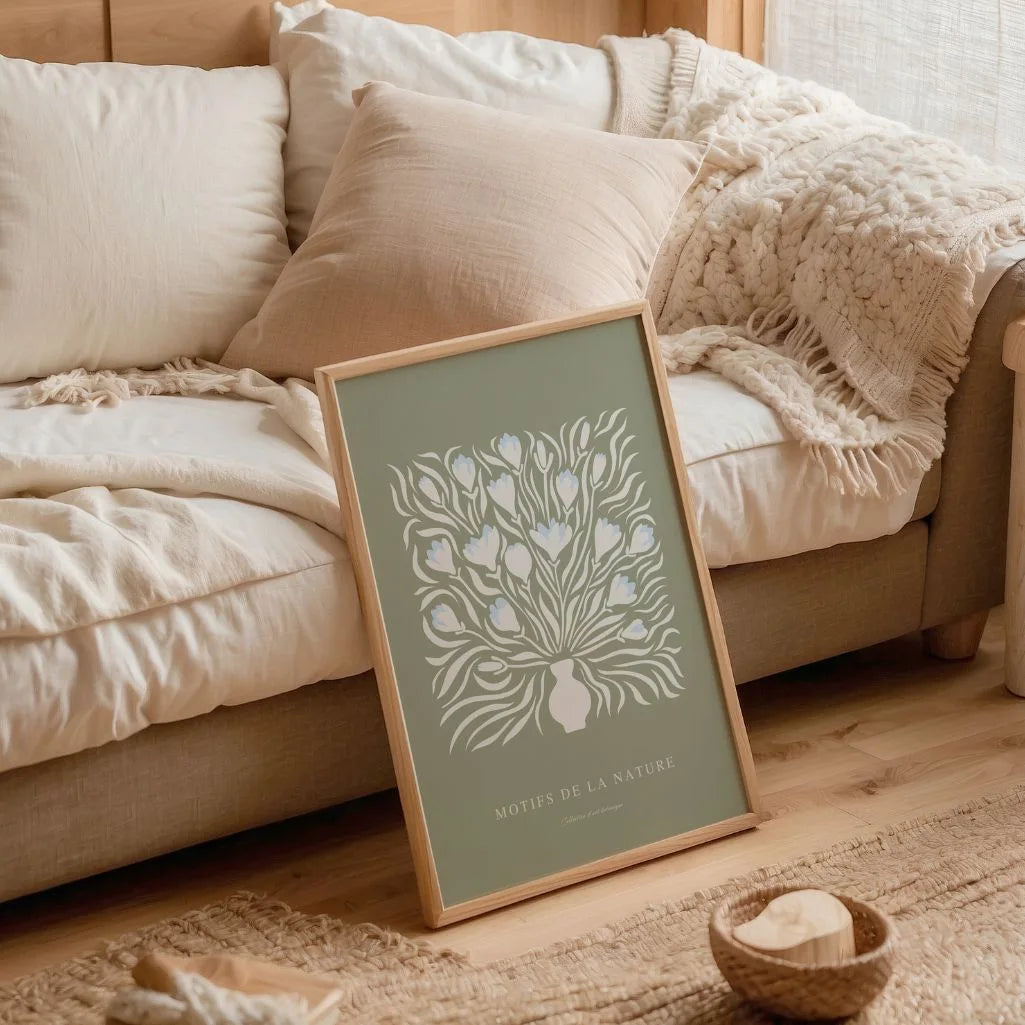 bouquet in vase poster living room elegant floral decor