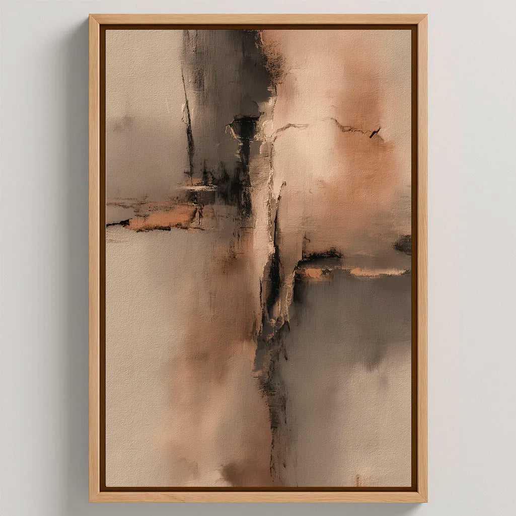 Gerahmtes Leinwandbild – Berührung der Natur